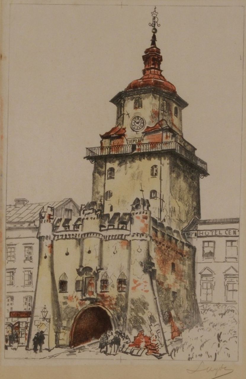 wizerunek dla obiektu: Lublin - Brama Krakowska z Teki Lubelskiej