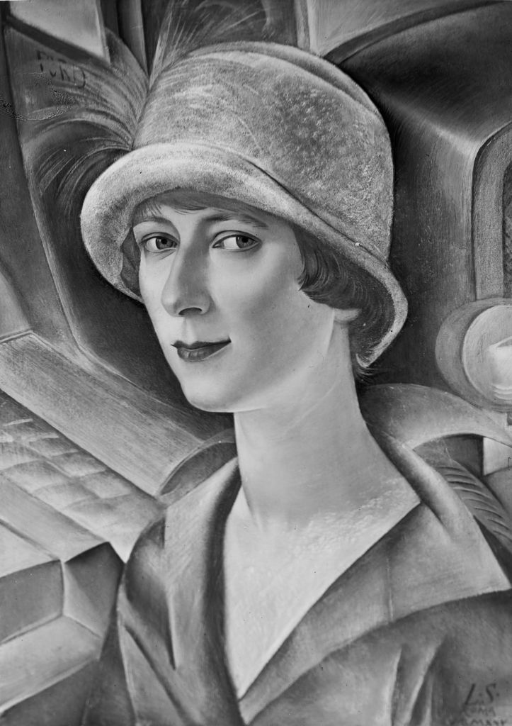 wizerunek dla obiektu: Portret Ireny, żony artysty (Portret żony na tle samochodu)